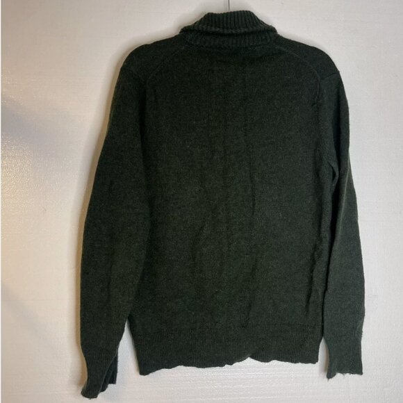 J Crew Mercantile Shawl Collar Green Lambswool Blend Pullover Sweater X-Small - Picture 3 of 3